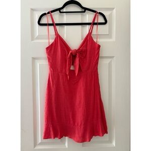 Cotton Candy LA Swiss Dot Textured Dress with Front Adjustable Knot